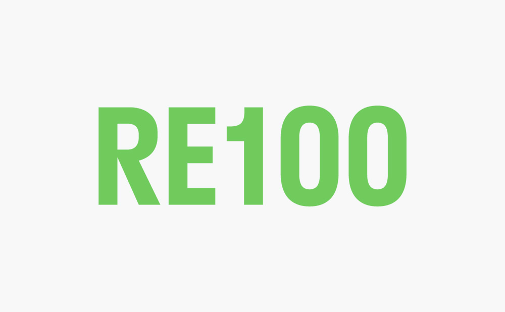 Declaration of RE100 to save the environment with low-carbon energy